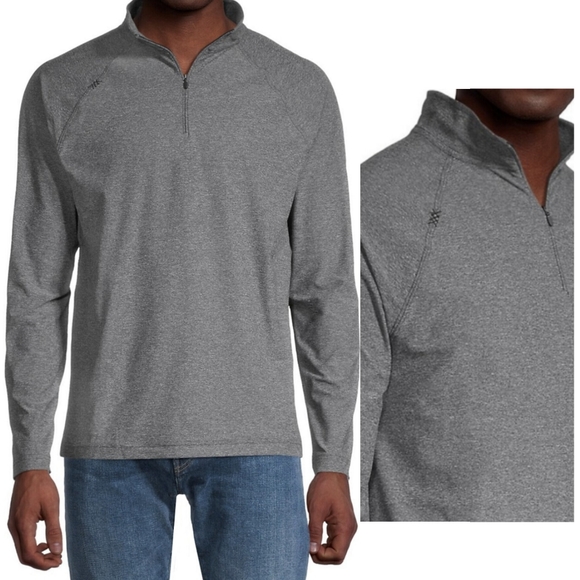 アールグレイ NWT Rhone reign midweight quater zip long sleeve pullover charcoal